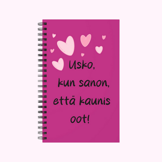 Muistikirja "Kaunis oot!" ❤️, pinkki