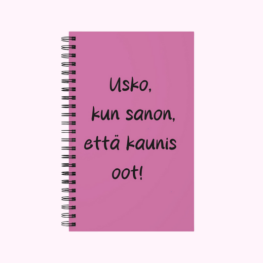 Muistikirja "Kaunis oot!" ❤️, vaaleanpunainen