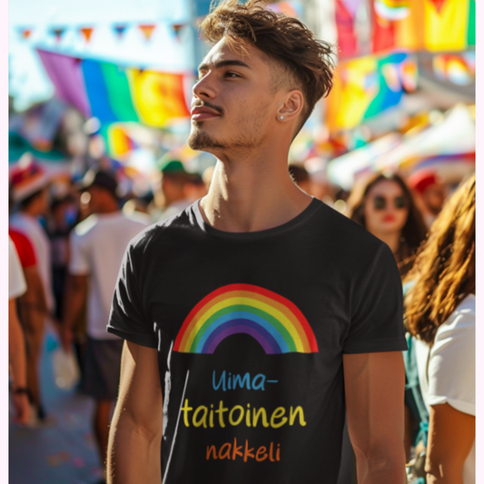 T-paita "Uimataitoinen nakkeli" 🏳️‍🌈