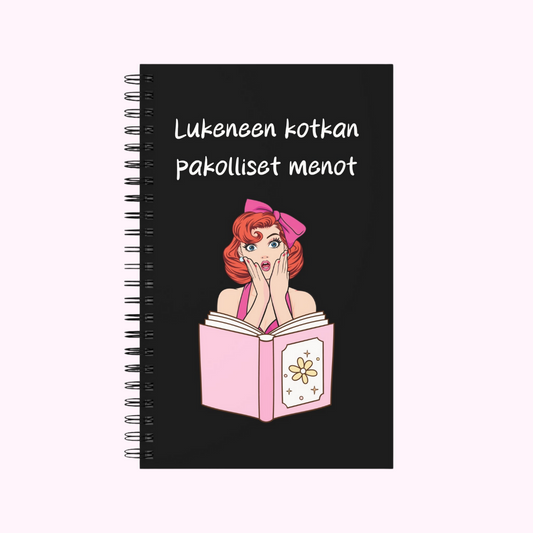 Muistikirja "Lukeneen kotkan pakolliset menot", musta