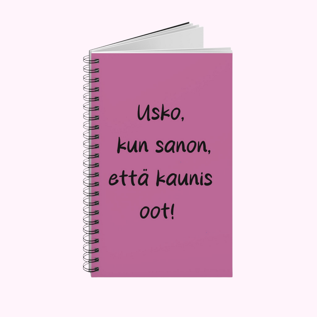 Muistikirja "Kaunis oot!" ❤️, vaaleanpunainen