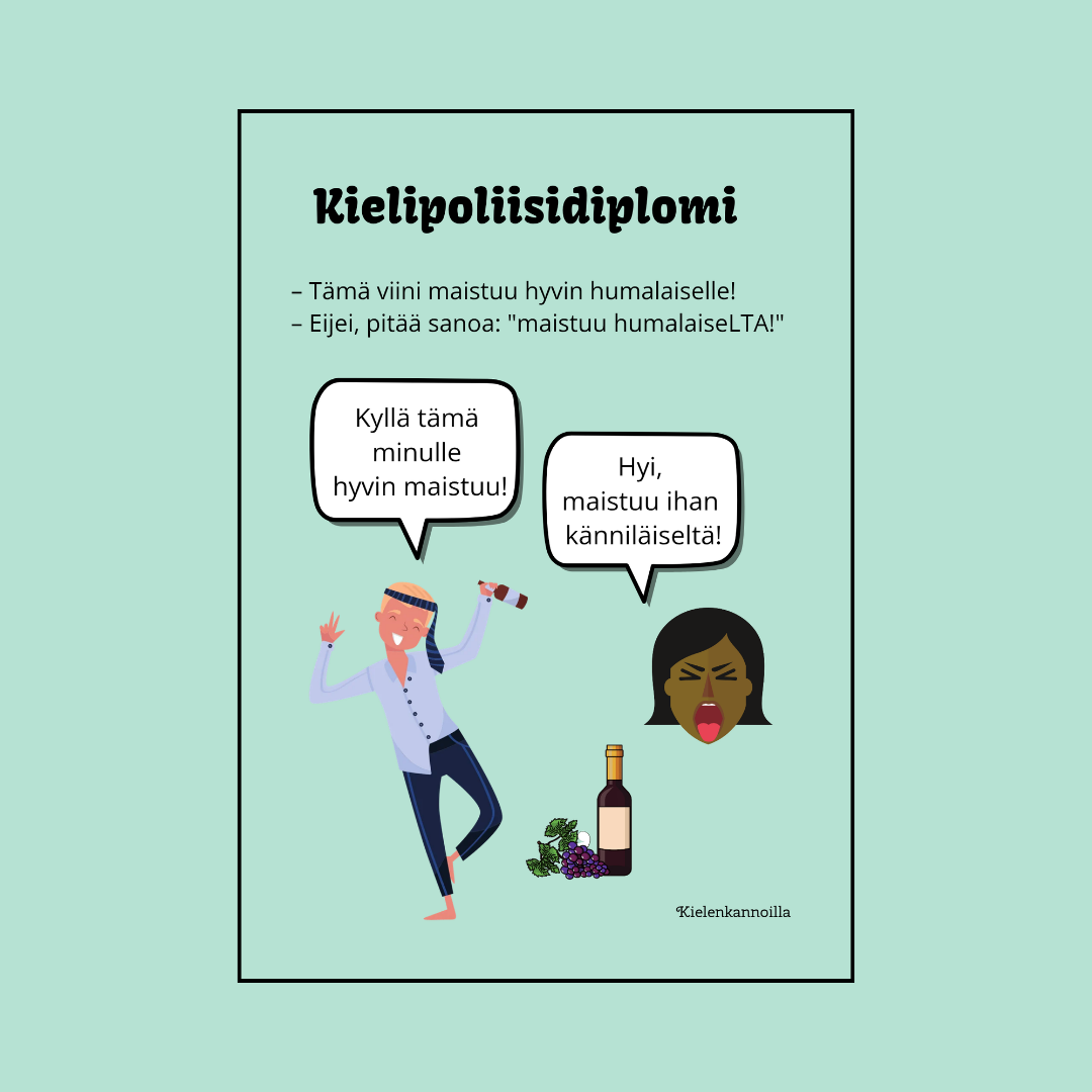 Juliste "Kielipoliisidiplomi"