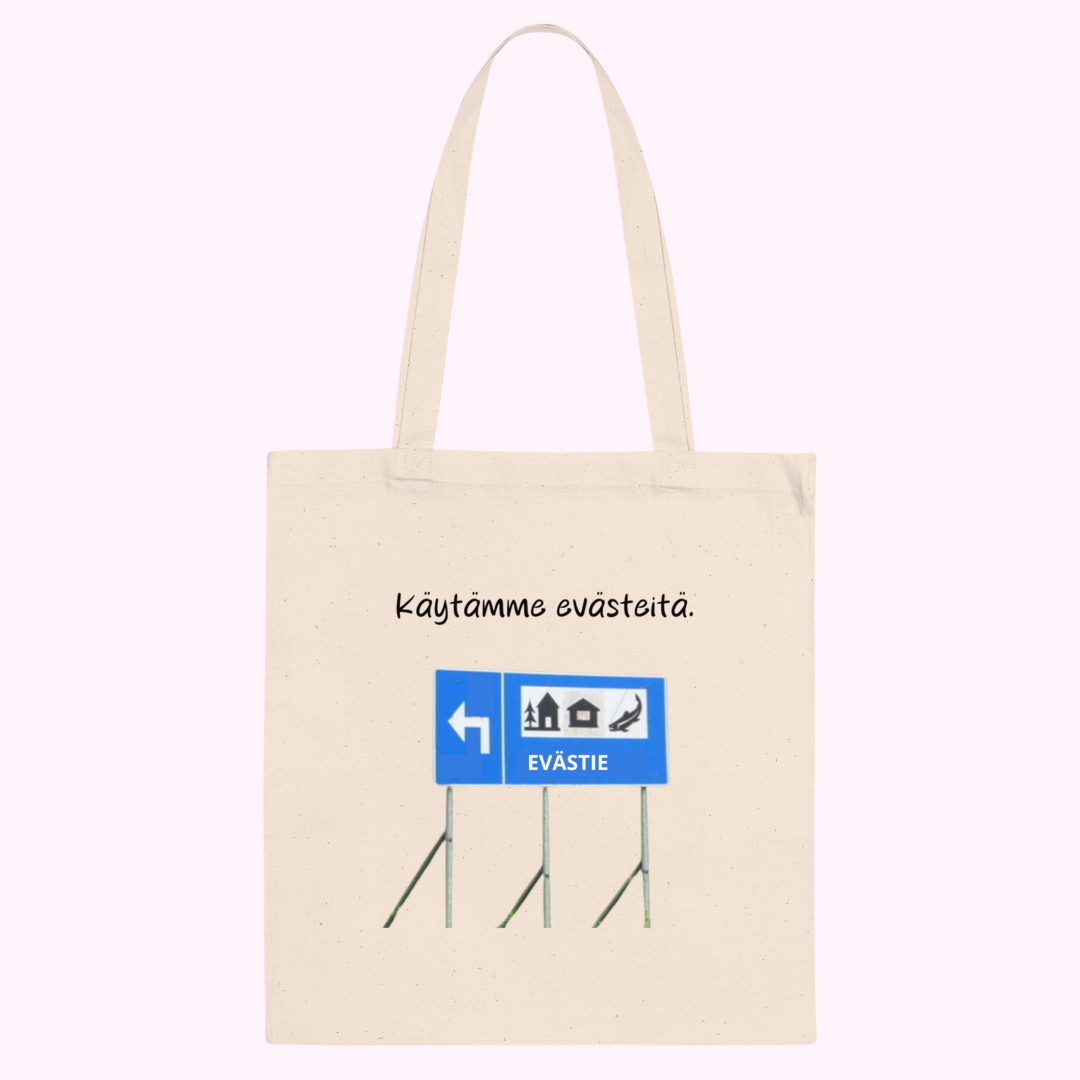 Kangaskassi "Käytämme evästeitä"