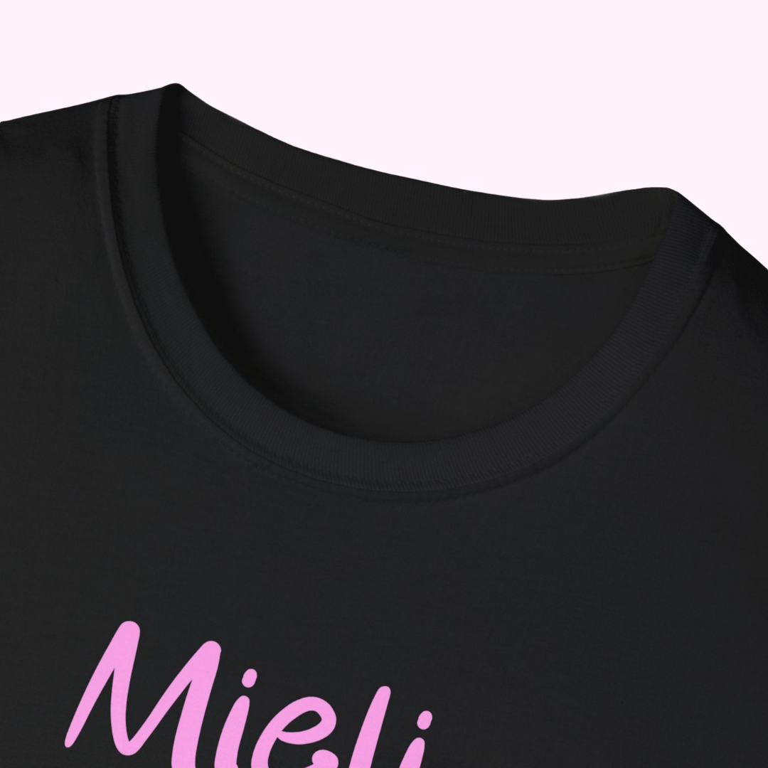 T-paita "Mieli ku vitusta", pinkki teksti