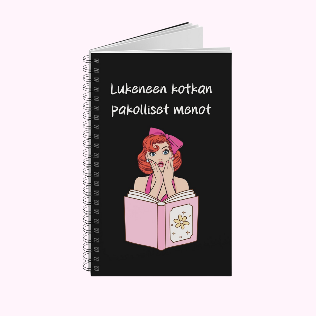 Muistikirja "Lukeneen kotkan pakolliset menot", musta