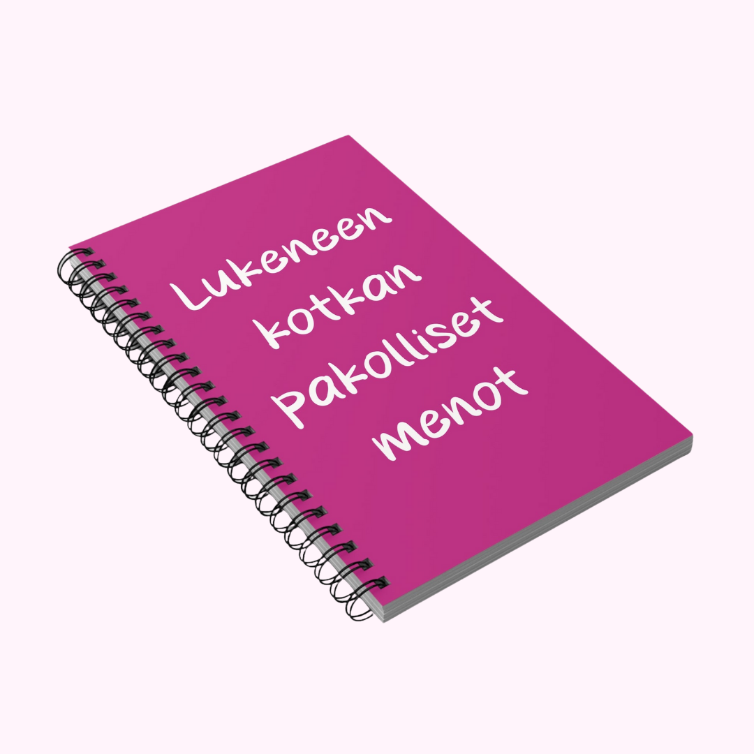 Muistikirja "Lukeneen kotkan pakolliset menot menot"