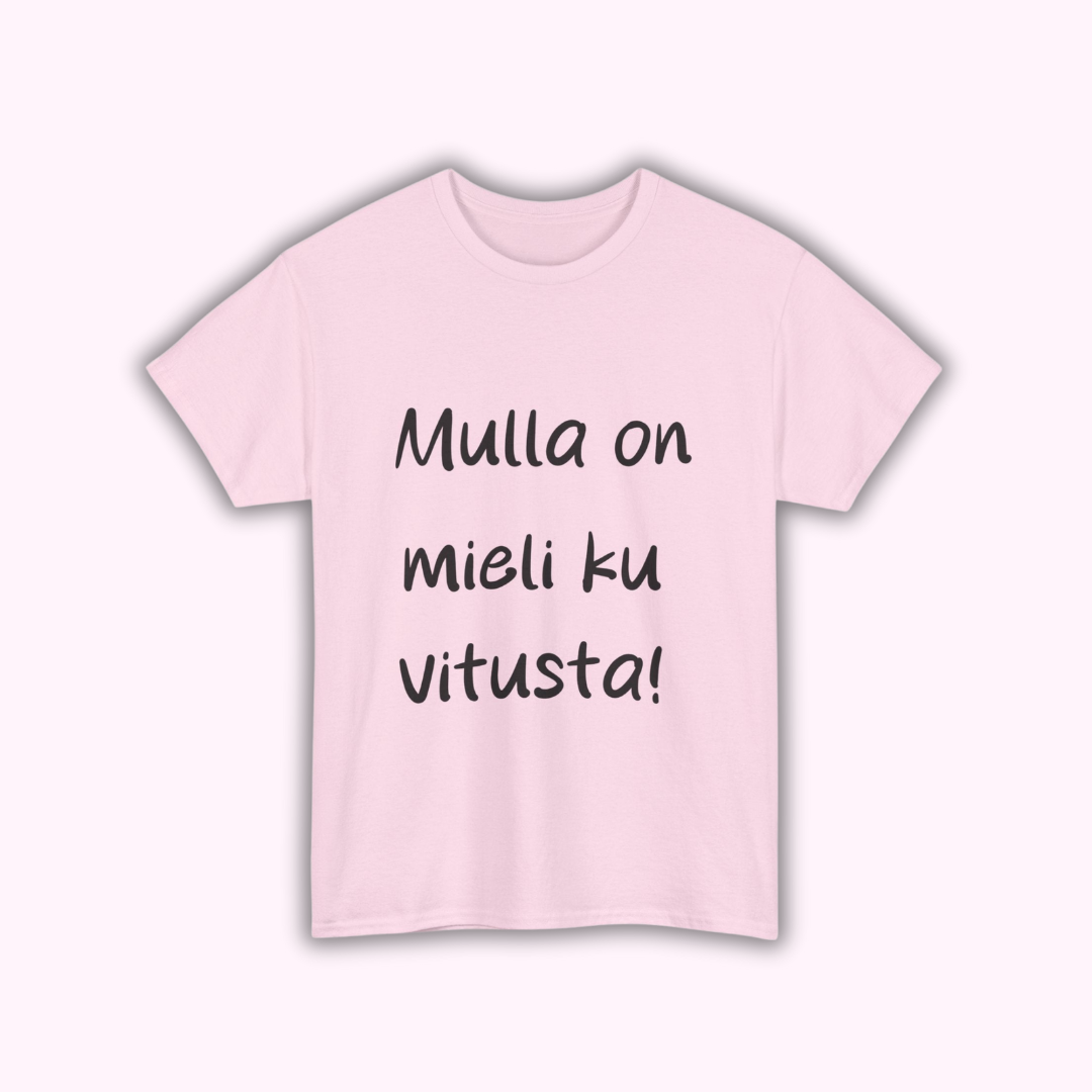 Mulla on mieli ku vitusta -T-paita