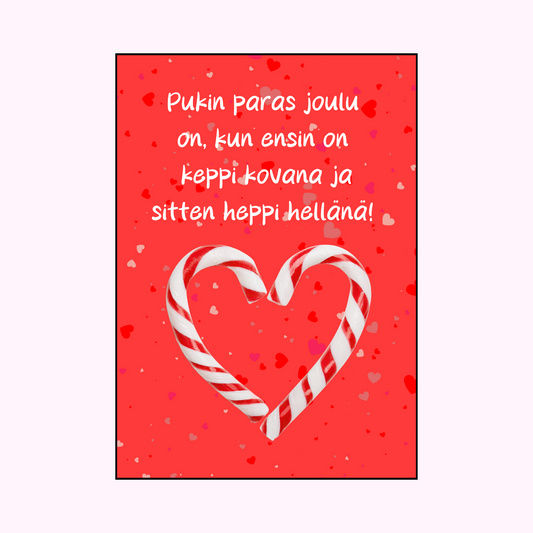 Joulukortti "Pukin paras joulu"