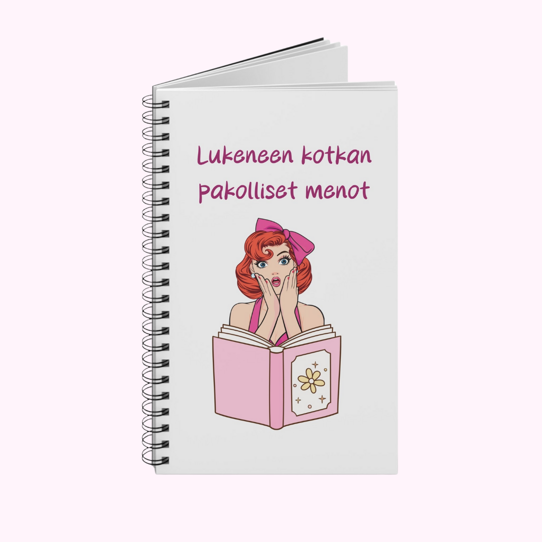 Muistikirja "Lukeneen kotkan pakolliset menot", valkoinen